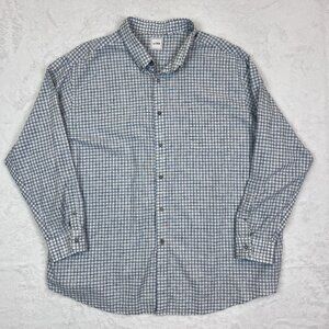 ROWM Shirt Mens 3XB‎ Blue Check Plaid Long Sleeve Button Up Preppy Casual